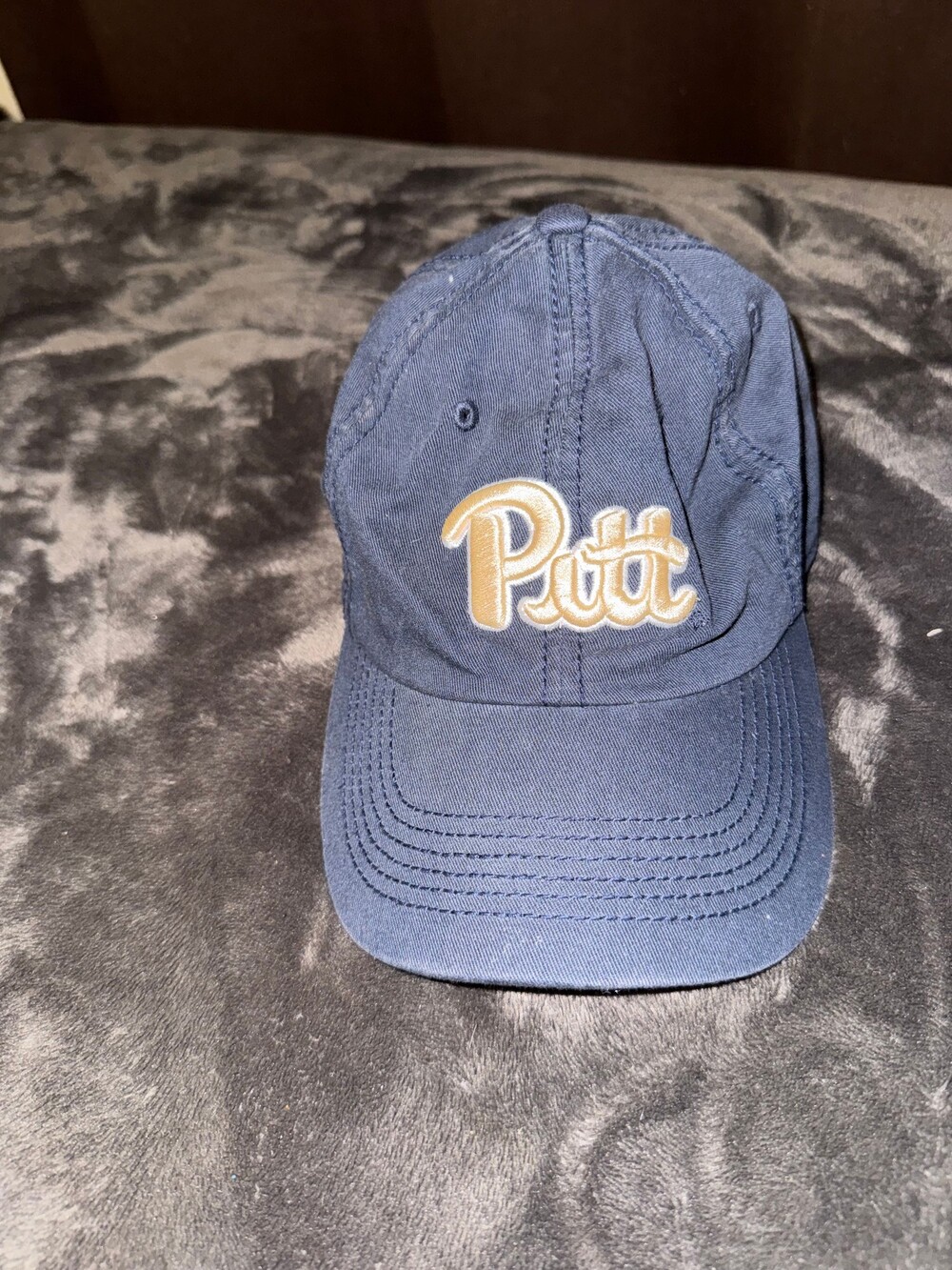 Top of the World Adjustable Hat Navy Blue Pitt Logo Baseball Cap